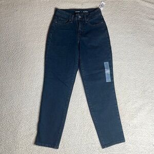 Old Navy High Rise O.G straight Strech Dark Wash Denim Size 0 NWT new With Tags